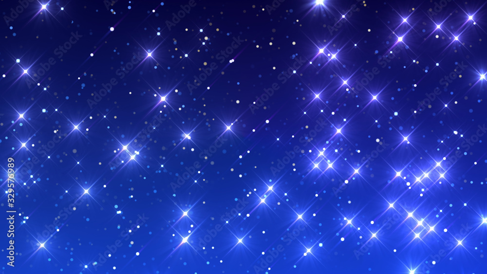 Fototapeta premium illumination neon space star particle flash light 3D illustration abstract background