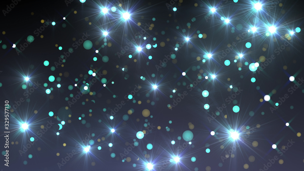 Fototapeta premium illumination neon space star particle flash light 3D illustration abstract background