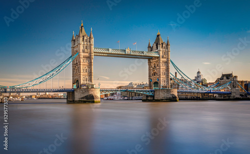 Tower Bridge London blue sky
