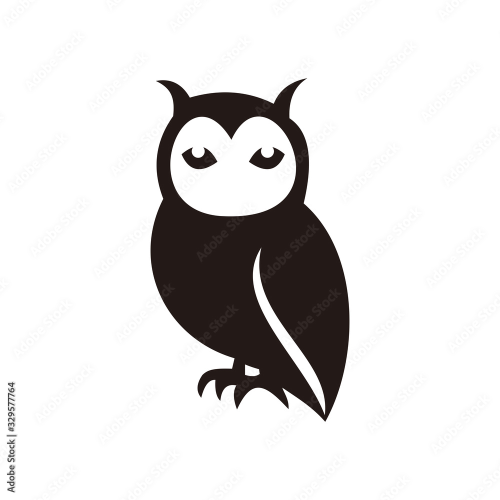 Owl bird vector icon illustration sign Owl bird vector icon illustration sign