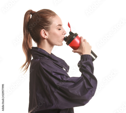 Sporty young woman with pro...