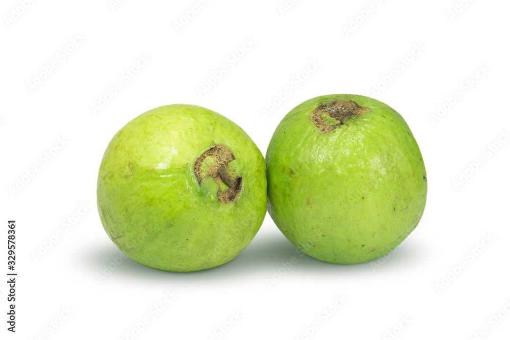 Summer tropical fruits guava isolated on white background Summer tropical fruits guava isolated on white background