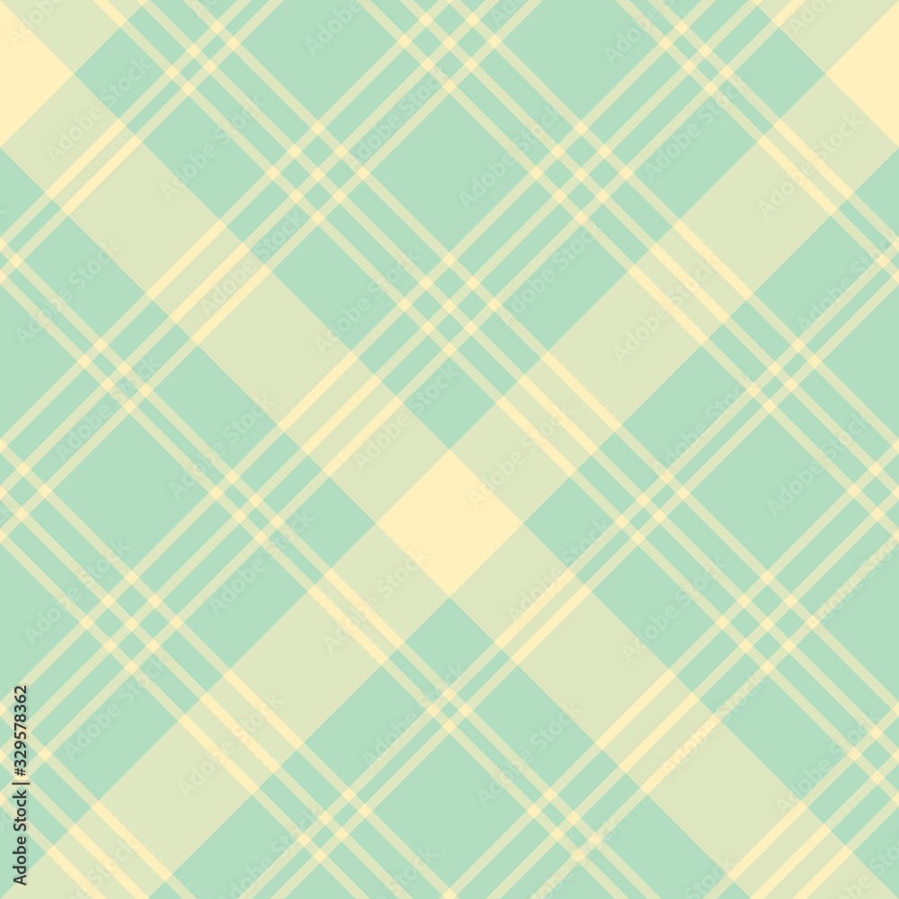 Seamless pattern in great pastel light green and yellow colors for plaid, fabric, textile, clothes, tablecloth and other things. Vector image. 2