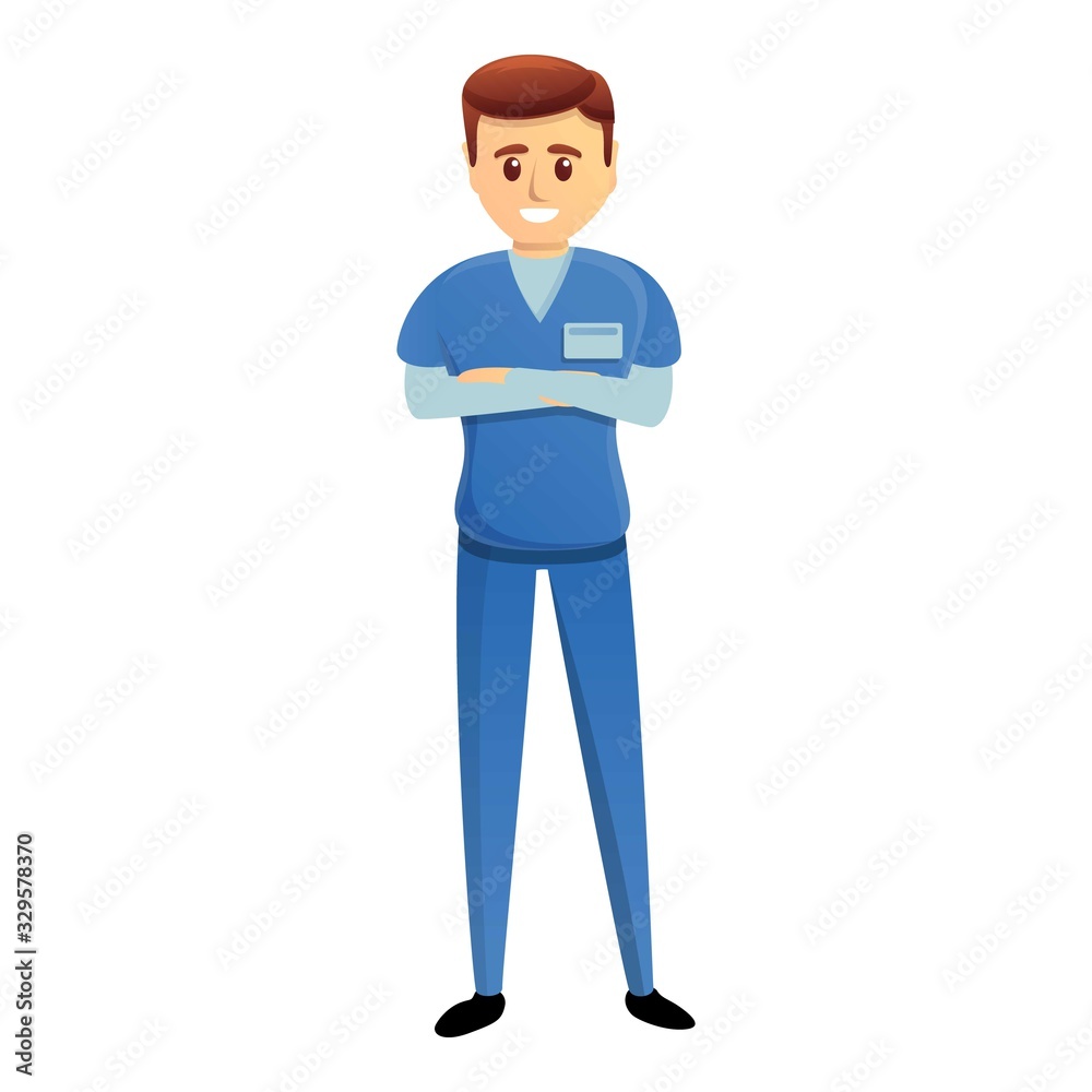 Student doctor icon. Cartoon of student doctor vector icon for web design isolated on white background Student doctor icon. Cartoon of student doctor vector icon for web design isolated on white background