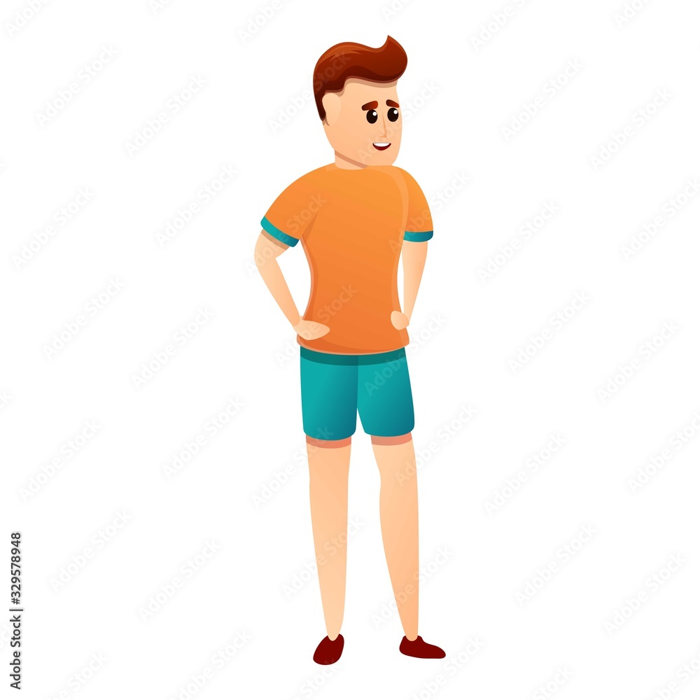 Happy boy icon. Cartoon of happy boy vector icon for web design isolated on white background Happy boy icon. Cartoon of happy boy vector icon for web design isolated on white background