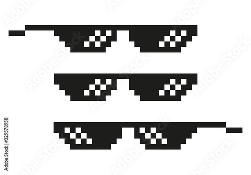 Vector pixel glasses