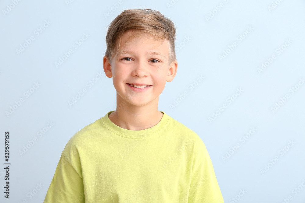 Happy little boy with healthy teeth on white background Happy little boy with healthy teeth on white background