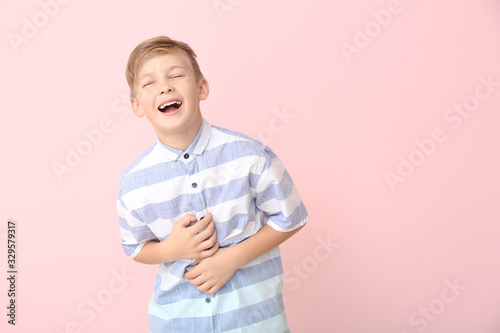 Happy little boy with healt...