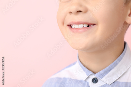 Happy little boy with healt...