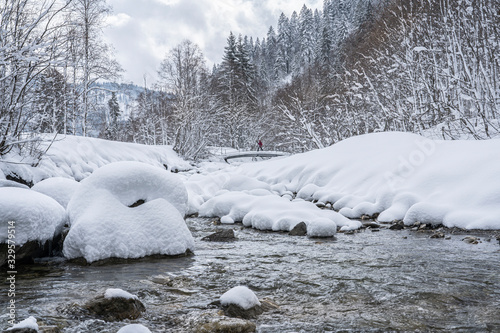 winter landscape with fresh...