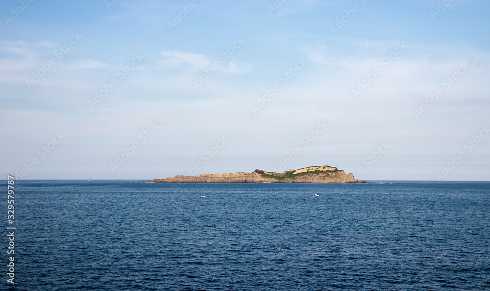 rocky island in the coast of spain