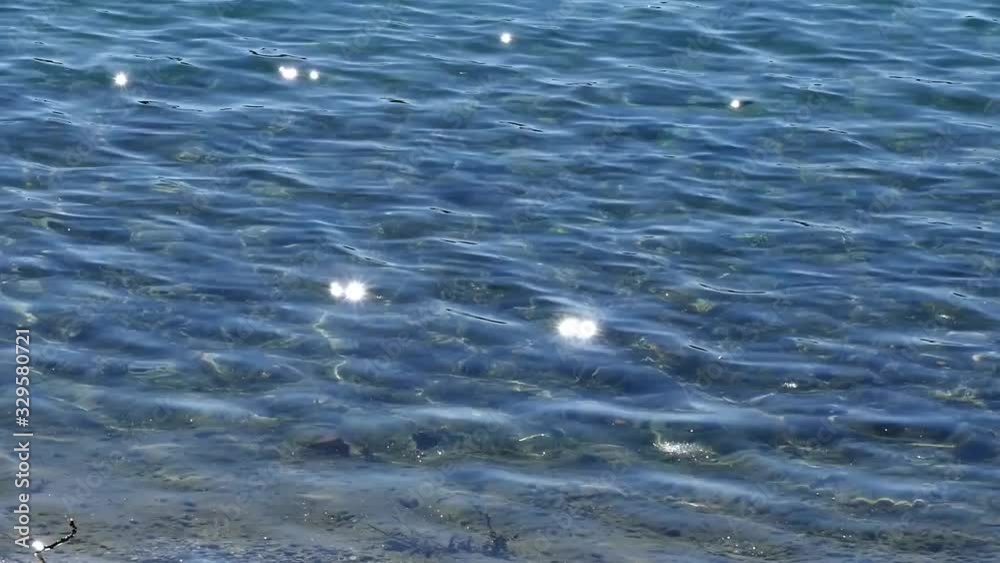 Sparkling blue water surface with shine background Sparkling blue water surface with shine background