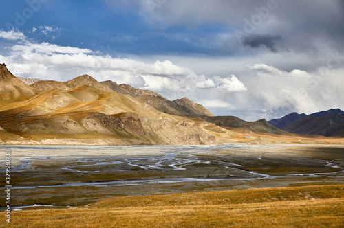 Mountain valley in Kyrgyzstan photo