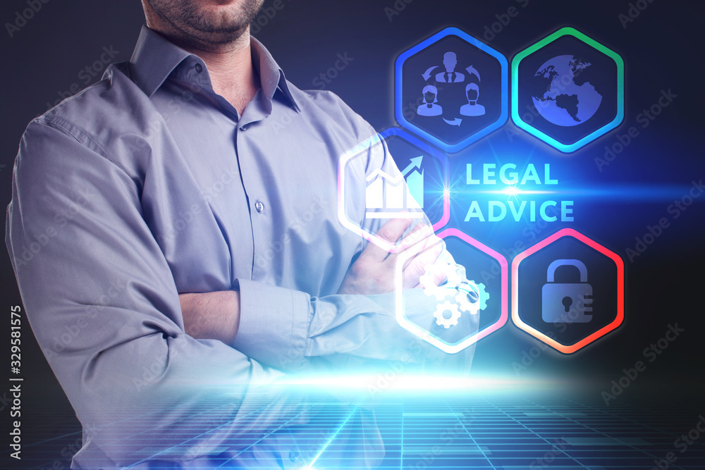 Business, Technology, Internet and network concept. Young businessman working on a virtual screen of the future and sees the inscription: Business, Technology, Internet and network concept. Young businessman working on a virtual screen of the future and sees the inscription: