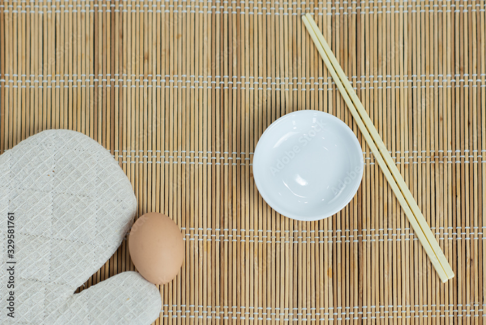 white and egg plate on wooden table white and egg plate on wooden table