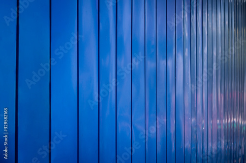 Blue fence storage container slope background