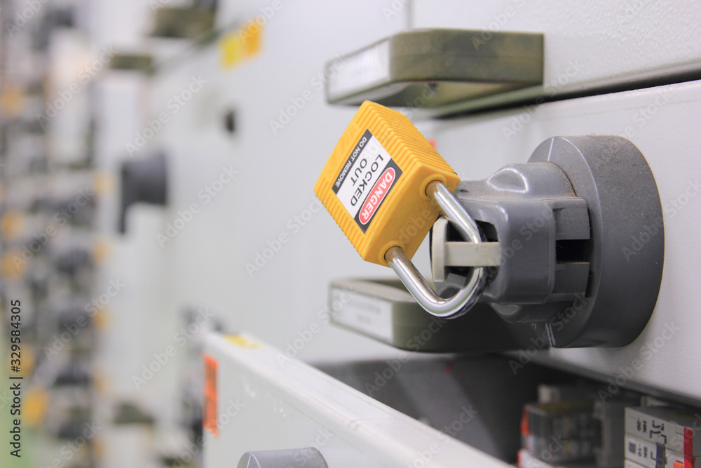 Lockout Tagout , Electrical safety system.Key lock switch or circuit