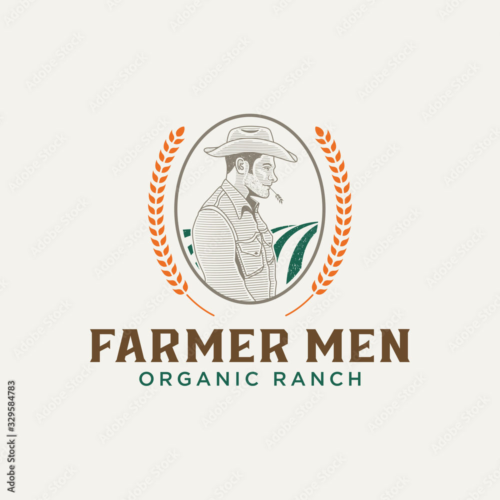 The Farmer Men Logo  Design