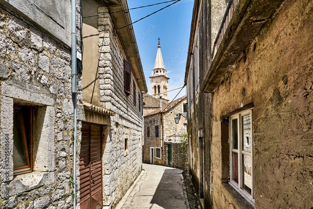 Street in Jesla on Hvar Island