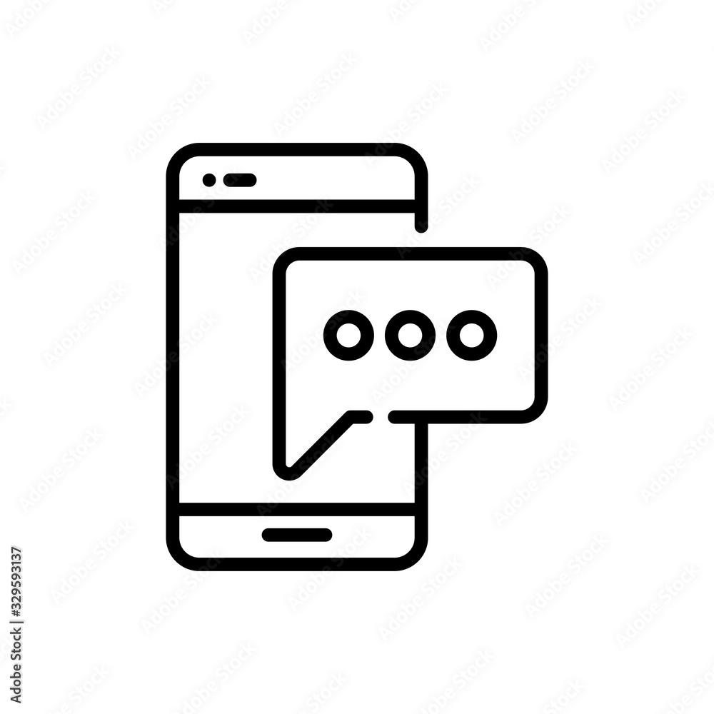 Message Line Icon vector illustration. Message Line Icon vector illustration.