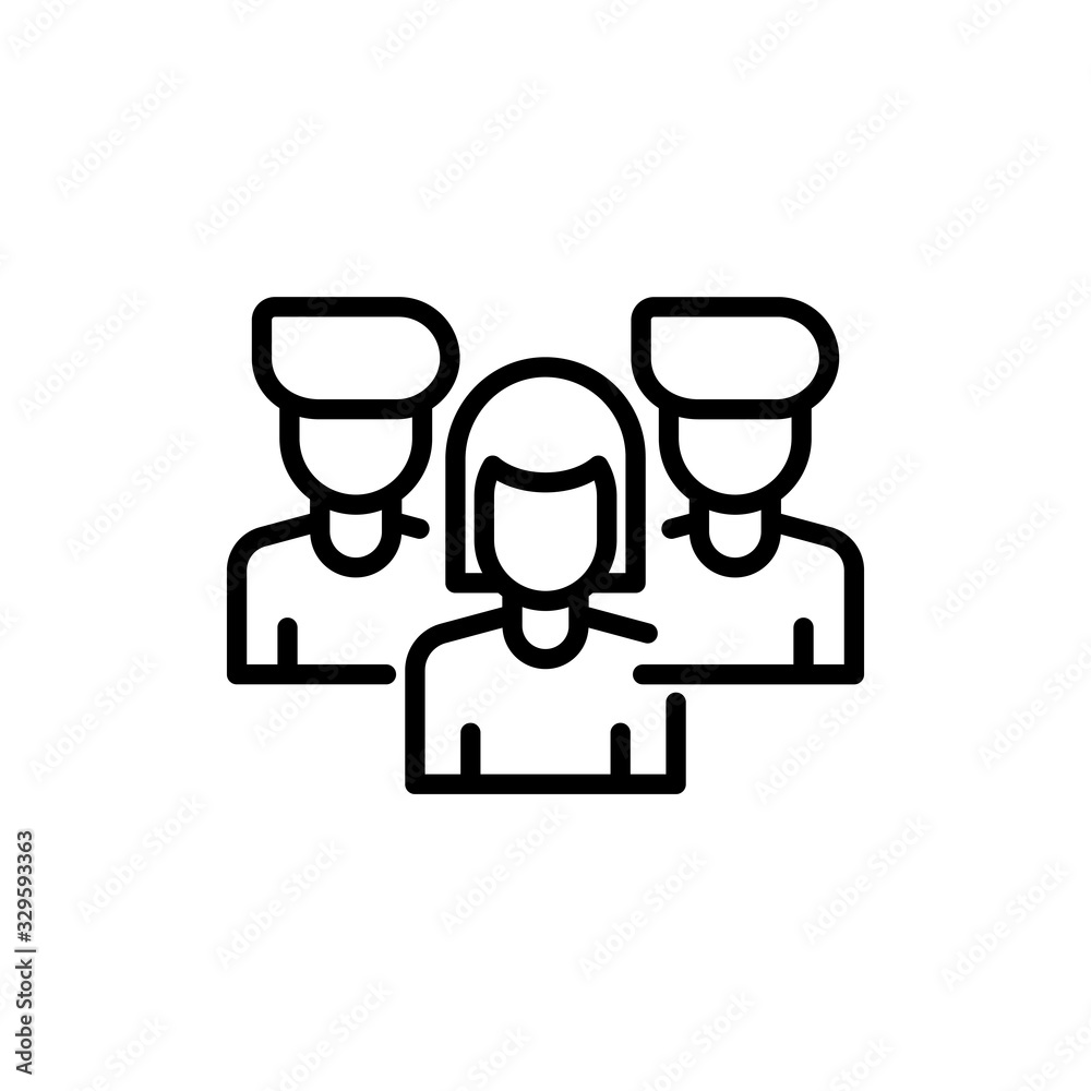 Social Group Line Icon vector illustration. Social Group Line Icon vector illustration.