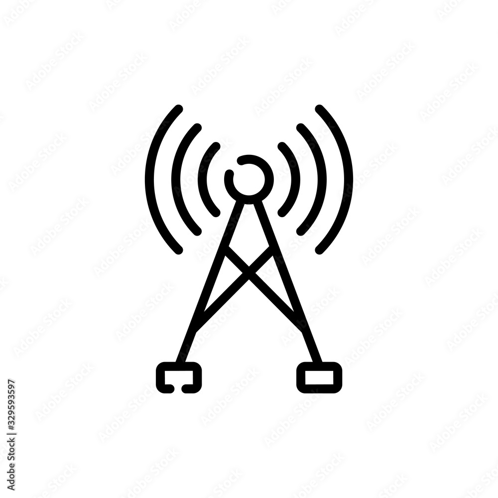 Wireless Communication Line Icon vector illustration. Wireless Communication Line Icon vector illustration.