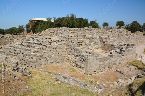 The ruins of the legendary ancient city of Troy near Canakkale, Turkey