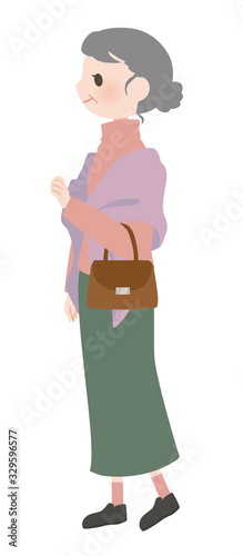 おでかけ中の女性
