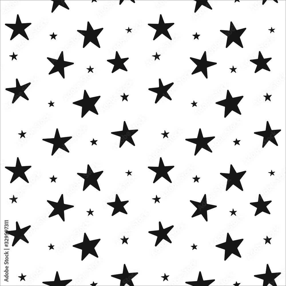 Vector seamless star pattern, star quote, saying, retro, wedding, vintage, greeting card, web template.