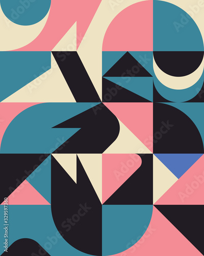 Deconstructed Abstract Vector Pattern Design