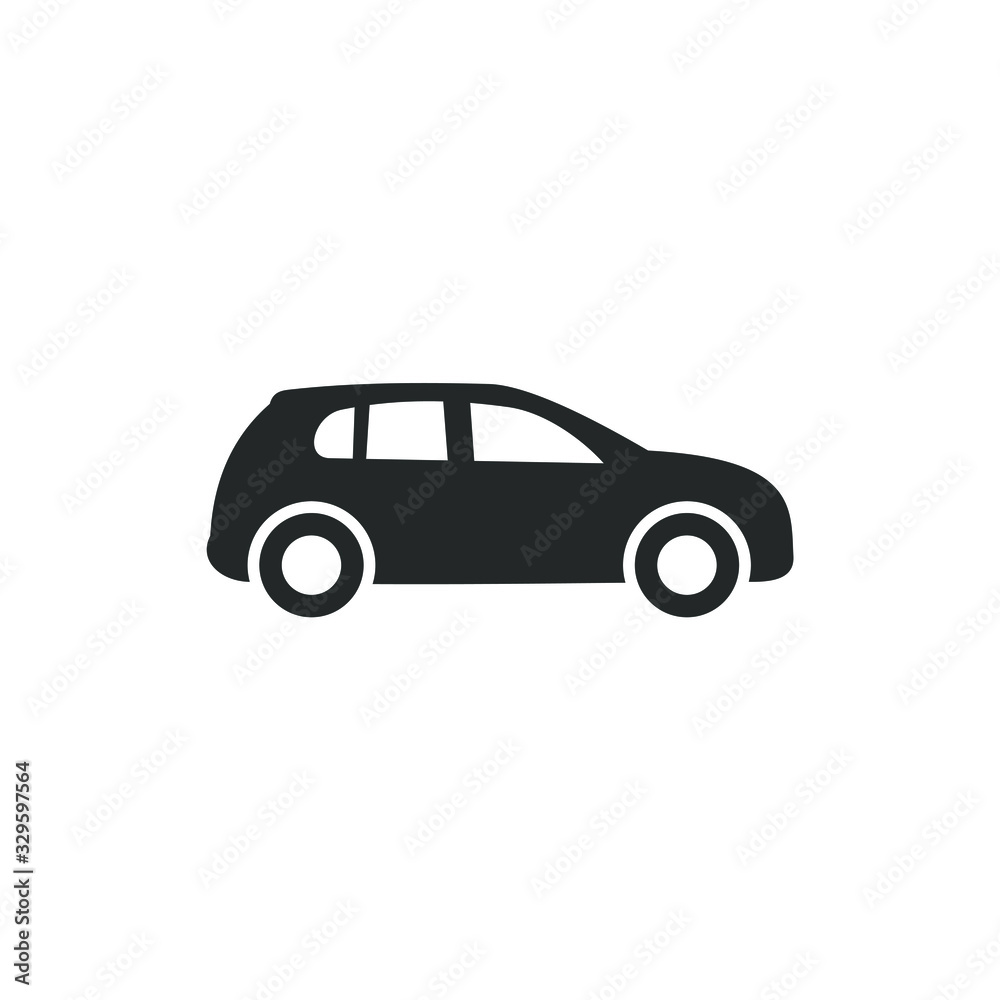 Car Icon vector sign isolated for graphic and web design. Car transportation symbol template color editable on white background.