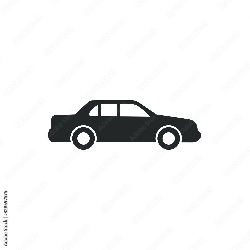 Car Icon vector sign isolated for graphic and web design. Car transportation symbol template color editable on white background.