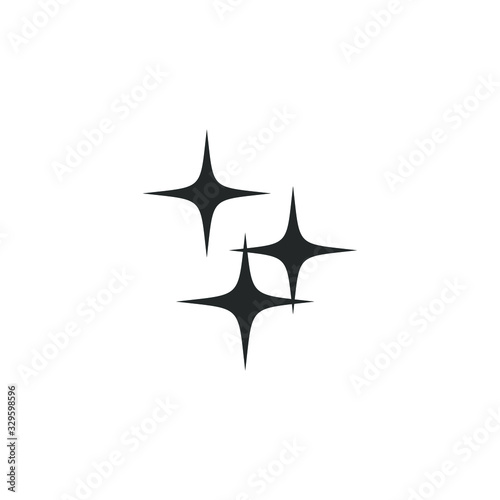 Sparkles icon vector sign isolated for graphic and web design. Shine symbol template color editable on white background.