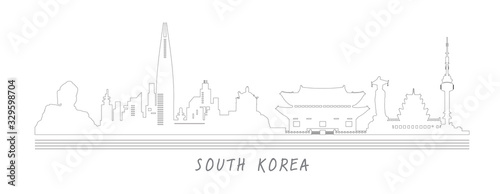 South Korea ,travel vector
