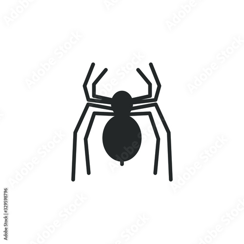Spider icon vector sign isolated for graphic and web design. Spider symbol template color editable on white background.