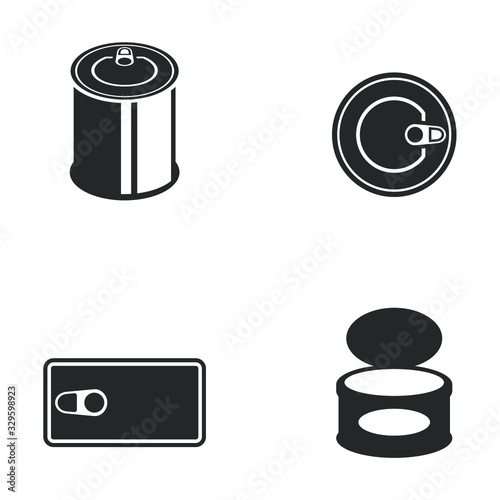 Tin cans icon vector sign isolated for graphic and web design. Tin cans symbol template color editable on white background.