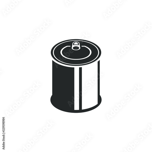 Tin cans icon vector sign isolated for graphic and web design. Tin cans symbol template color editable on white background.