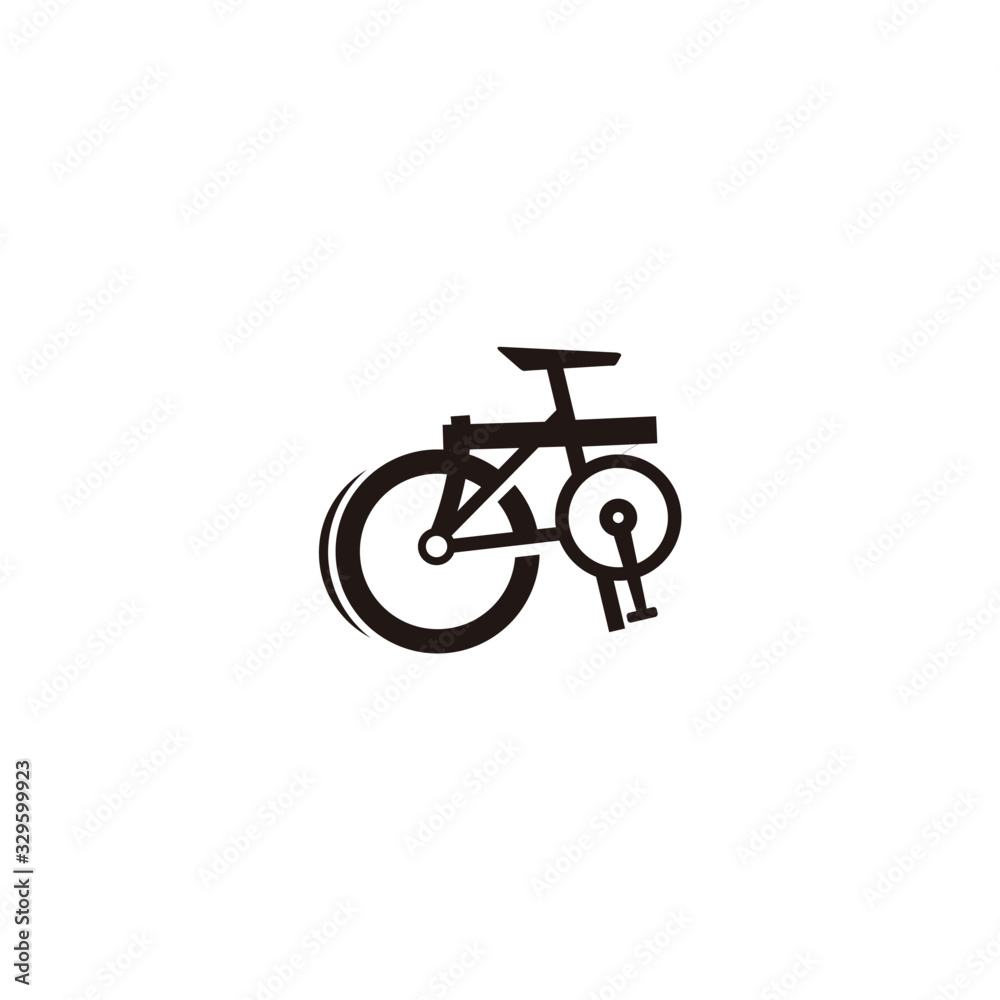 Folding bike graphic vector illustration logo design inspiration Stock