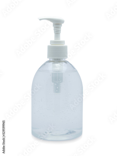 bottle of alcohol gel for hand wash