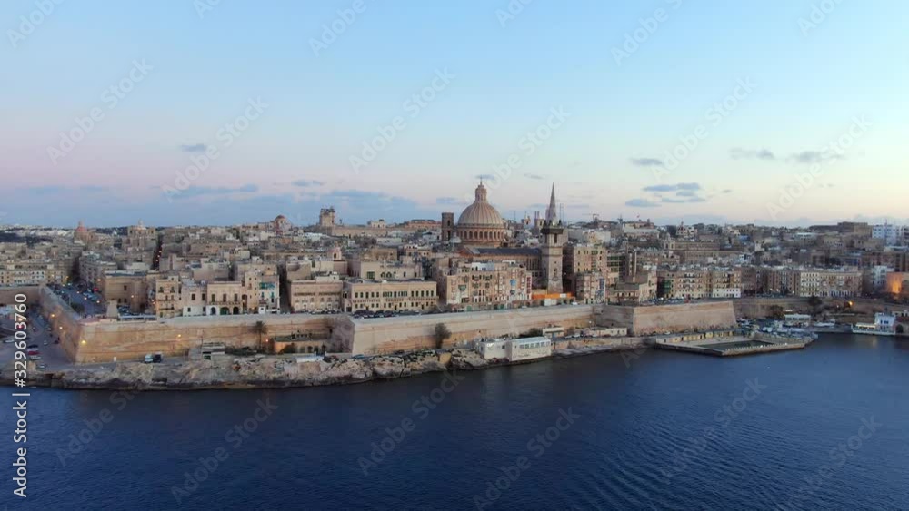 Aerial view over the city of Valletta - the capital city of Malta - aerial photography Aerial view over the city of Valletta - the capital city of Malta - aerial photography