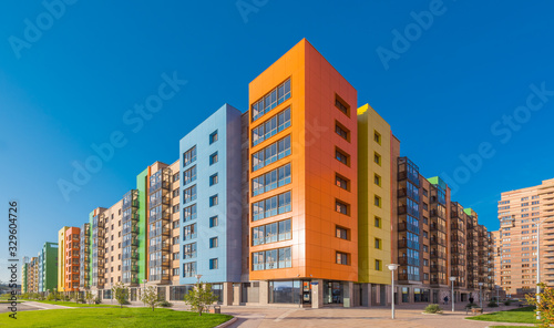 Fotografi Modern building with blue sky