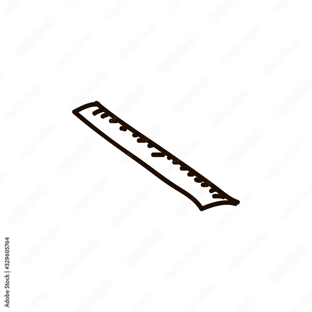 Straightedge vector icon