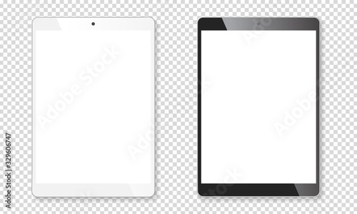 Realistic tablet mockup set