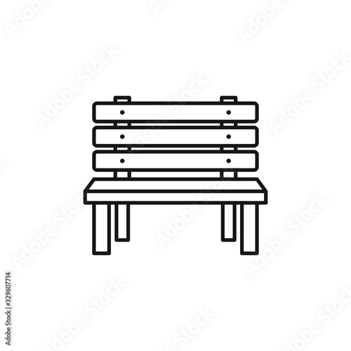 Bench icon design. Outdoor furniture isolated on white background