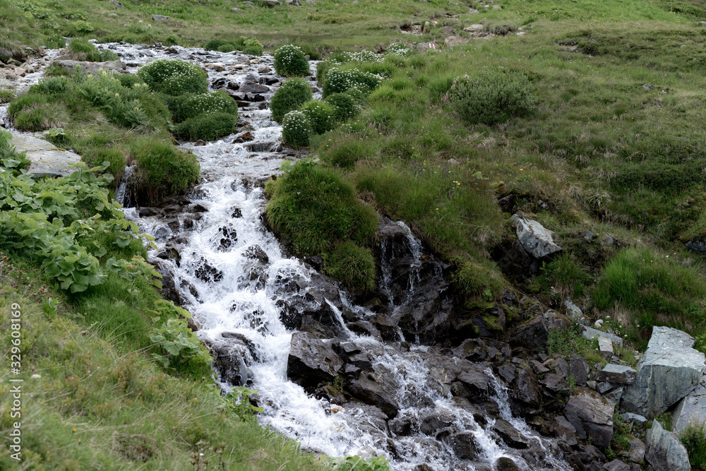 A river in the mountains