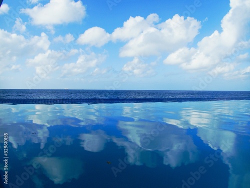 Wolkenhimmel spiegel sich im Wasser