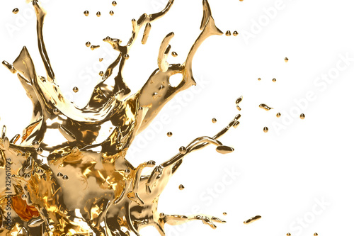 3d gold splash