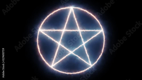 Wallpaper Mural Magical Fiery Glowing Wizards Marks Geometric Symbols Circle Pentagram 3d Illustration 3d render 3d animation Torontodigital.ca