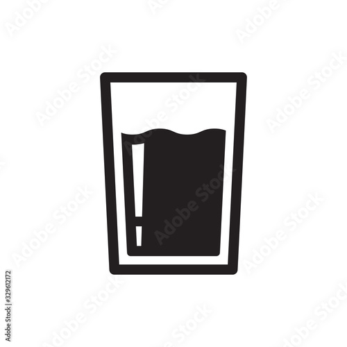 drink glass icon in trendy flat design