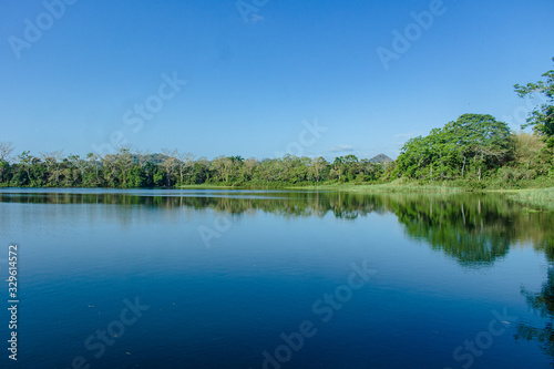 landscape with lake and blue sky © Ignacio